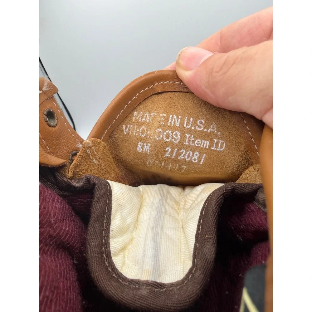 LL Bean Boots 8 Inch Gore-Tex Thinsulate Men 8M Tan Brown Leather Duck Boots USA